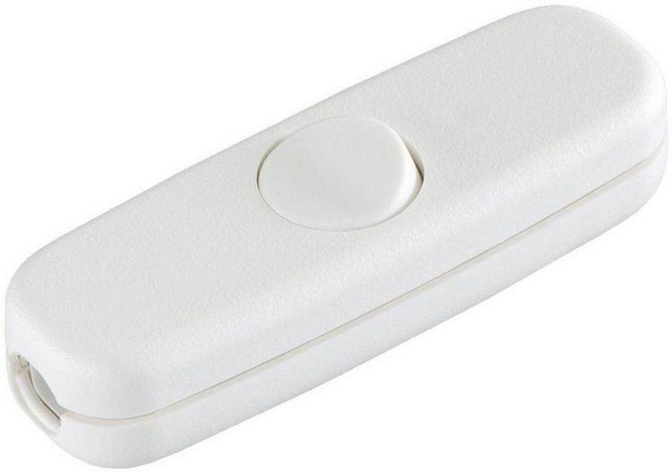 Produktbild: InterB&auml;r 5055-008.01 Schnurschalter Wei&szlig; 1 x Aus/Ein 3A 1St.