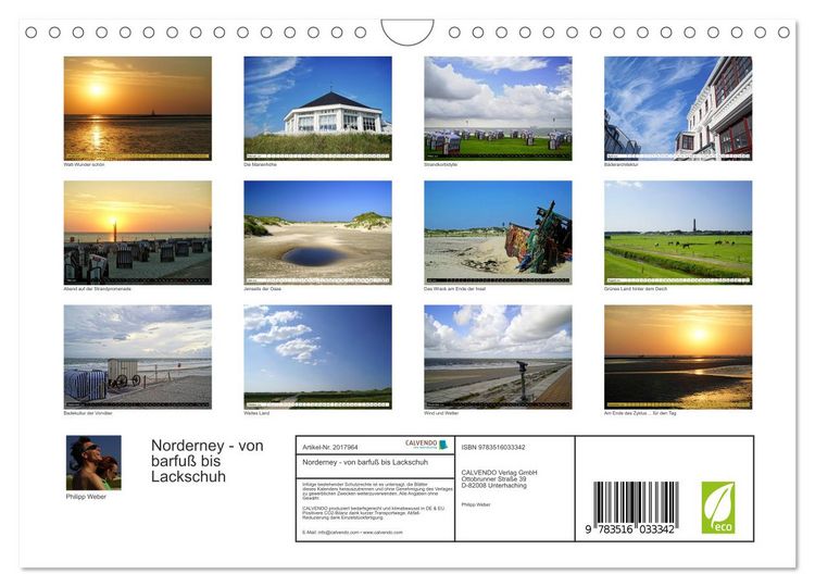 Produktbild: Norderney - von barfu&szlig; bis Lackschuh (Wandkalender 2026 DIN A4 quer), CALVENDO Monatskalender