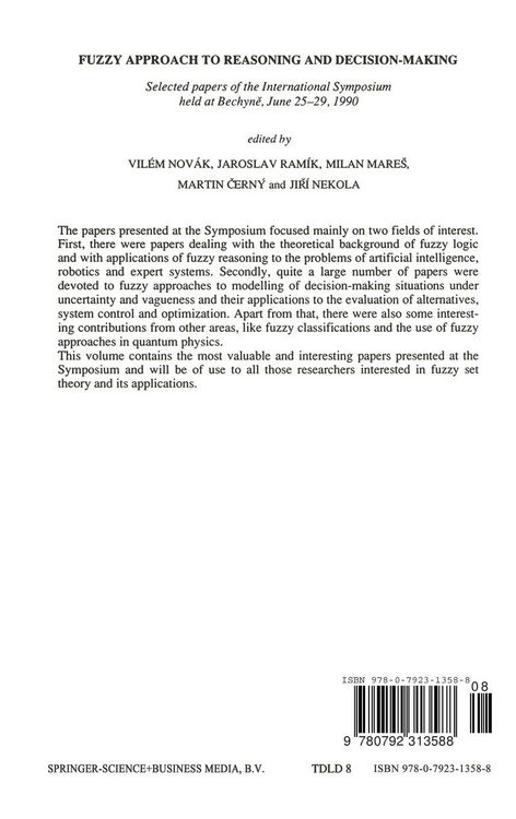 Produktbild: Fuzzy Approach to Reasoning and Decision-Making