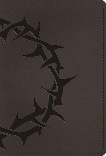 Produktbild: ESV Large Print Compact Bible, Red Letter (Trutone, Charcoal, Crown Design)