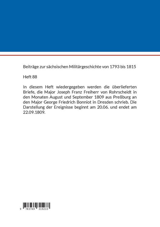 Produktbild: Tageb&uuml;cher aus dem Feldzug 1809 (V)