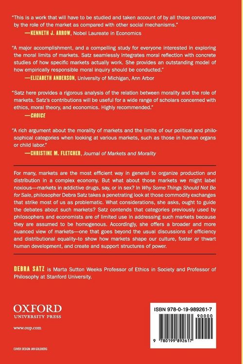 Produktbild: Why Some Things Should Not Be for Sale