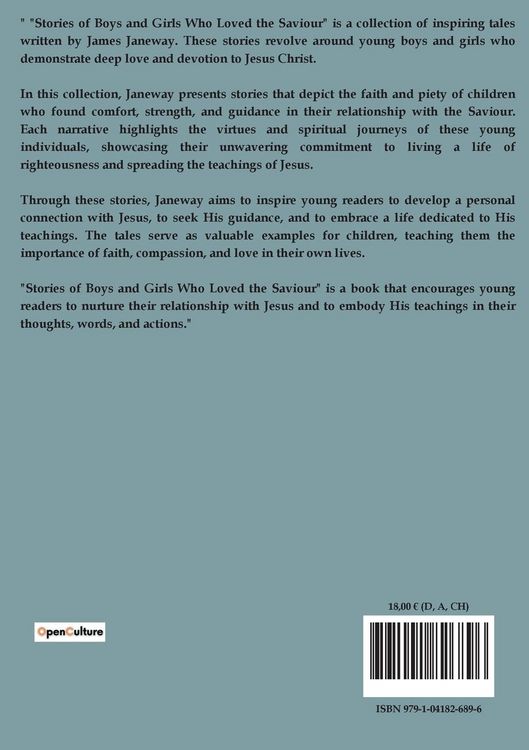 Produktbild: Stories Of Boys And Girls Who Loved The Saviour