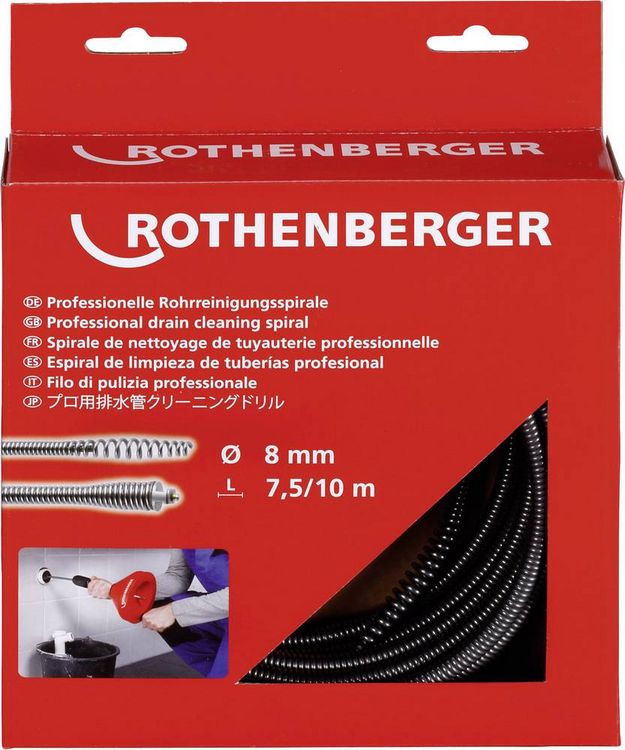 Produktbild: Rothenberger 72412 Rohrreinigungswelle 7.5 m Produktabmessung, &Oslash; 8 mm