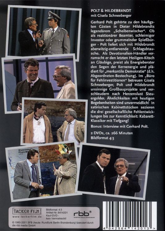 Produktbild: Polt & Hildbrandt - Gerhard Polt und Dieter Hildebrandt im Scheibenwischer 1980-1994 [2 DVDs]
