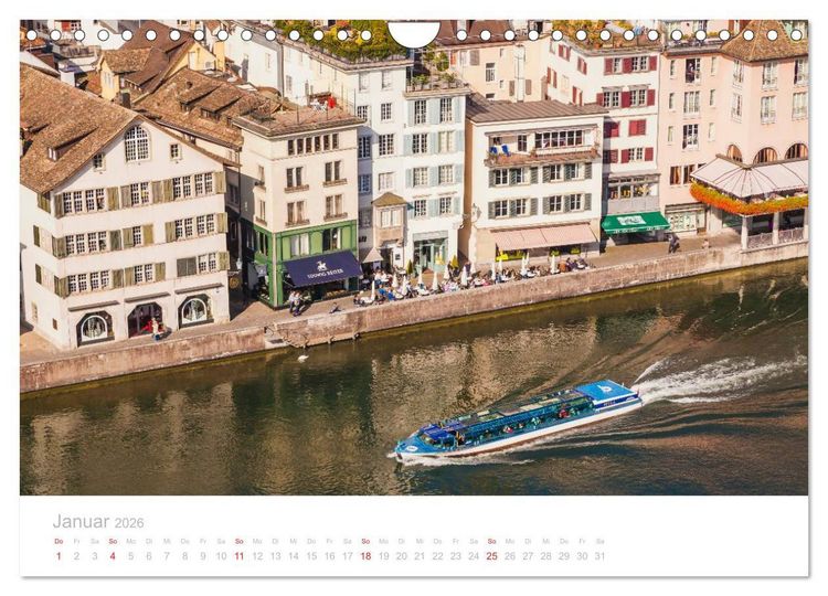 Produktbild: Z &Uuml; R I C H Impressionen (Wandkalender 2026 DIN A4 quer), CALVENDO Monatskalender