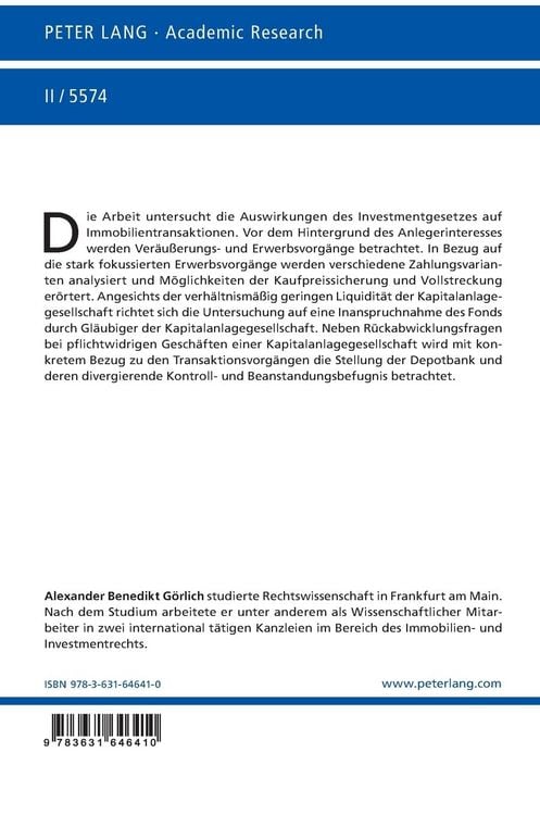 Produktbild: Immobilientransaktionen mit Bezug zu einem Immobilien-Sondervermoegen