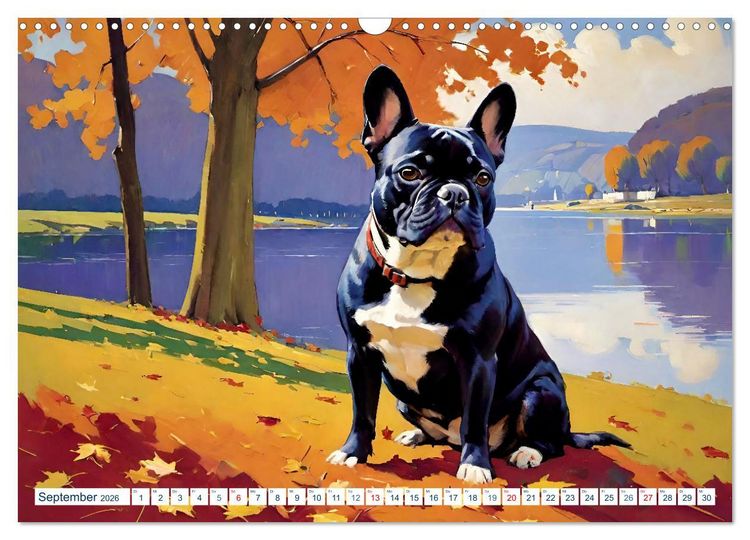 Produktbild: Frenchies (Wandkalender 2026 DIN A3 quer), CALVENDO Monatskalender