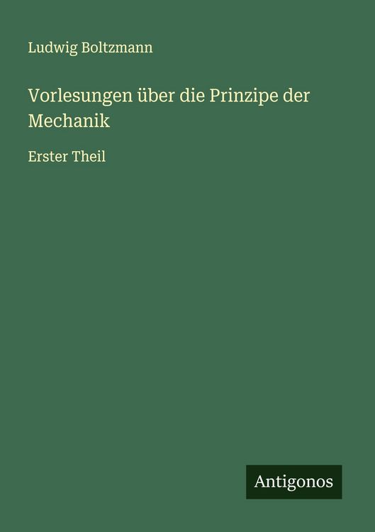 Produktbild: Vorlesungen &uuml;ber die Prinzipe der Mechanik
