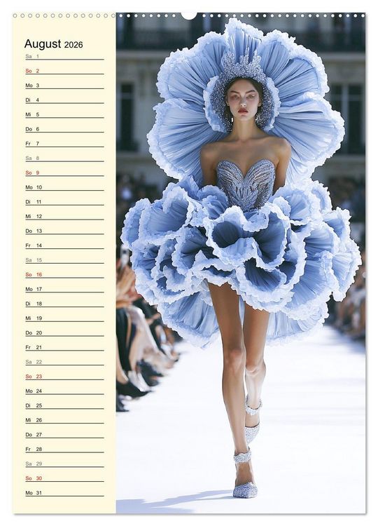 Produktbild: Bl&uuml;tenzauber. High Fashion auf dem Catwalk (hochwertiger Premium Wandkalender 2026 DIN A2 hoch), Kunstdruck in Hochglanz