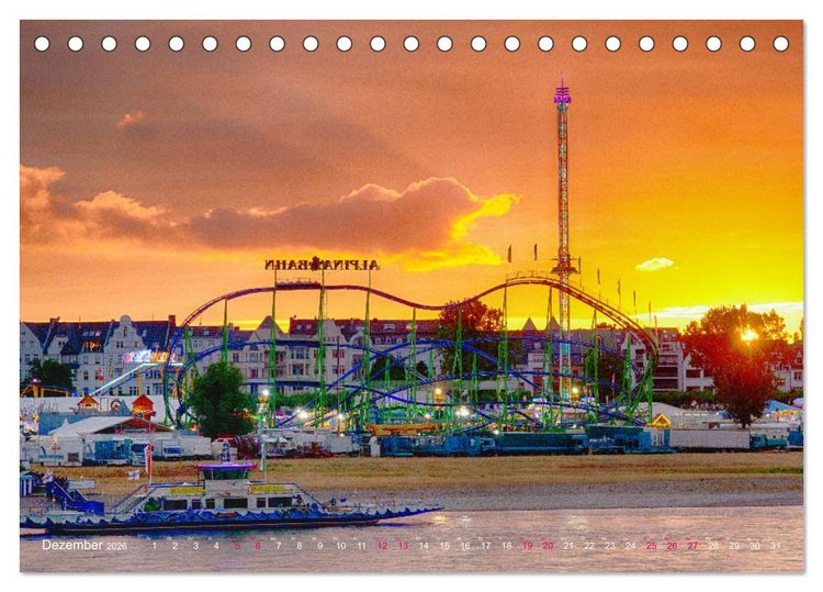 Produktbild: Rheinkirmes in D&uuml;sseldorf (Tischkalender 2026 DIN A5 quer), CALVENDO Monatskalender