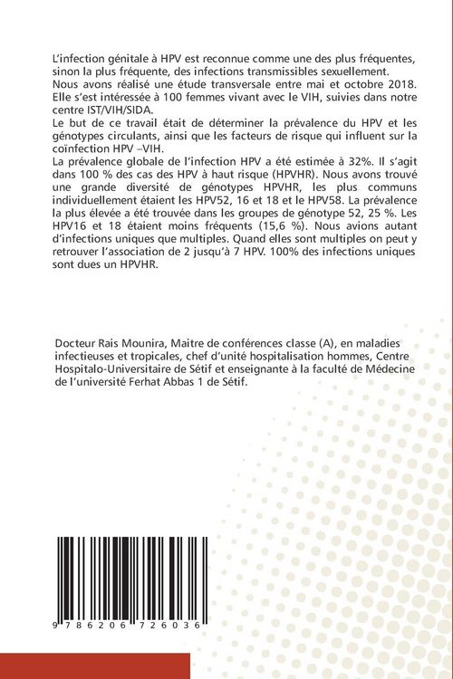 Produktbild: Coinfection papillomavirus humain et VIH en Alg&eacute;rie quelles r&eacute;alit&eacute;s ?
