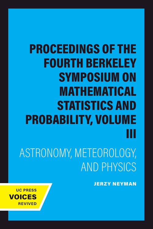 Produktbild: Proceedings of the Fourth Berkeley Symposium on Mathematical Statistics and Probability, Volume III