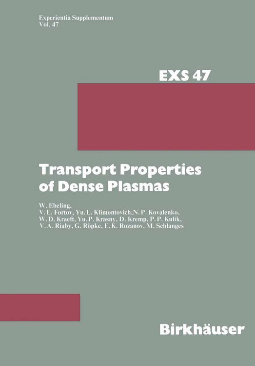 Produktbild: Transport Properties of Dense Plasmas