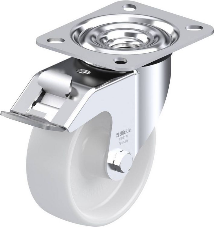 Produktbild: Blickle 298679 LE-PO 100G-FI Lenkrolle mit Feststeller Rad-Durchmesser: 100 mm Tragf&auml;higkeit (max.): 150 kg 1 St.