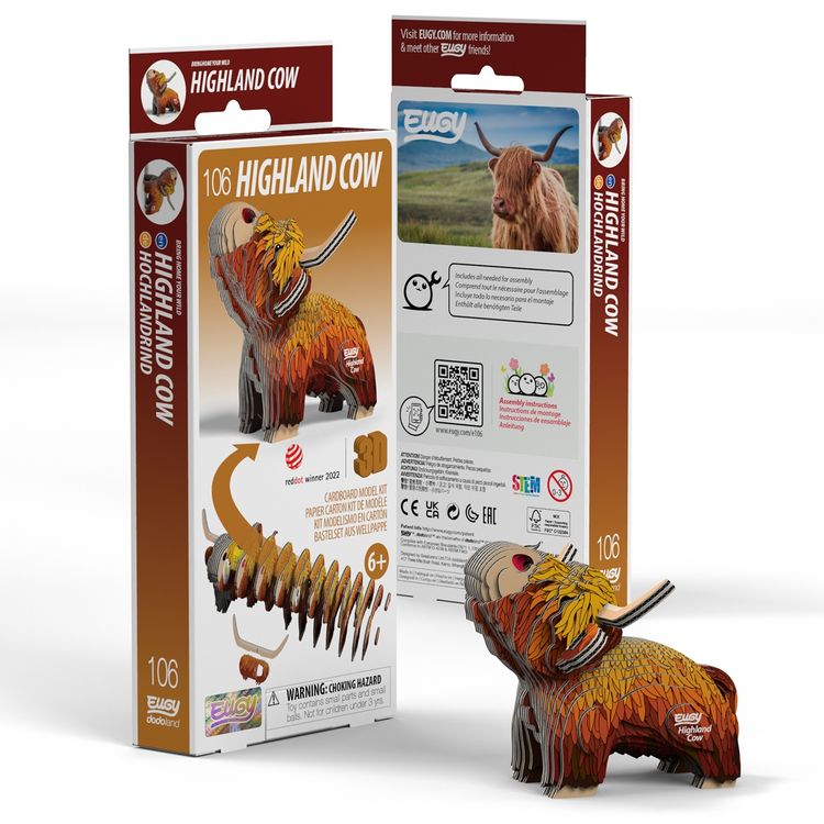 Produktbild: EUGY - 3D Bastelset Hochlandrind