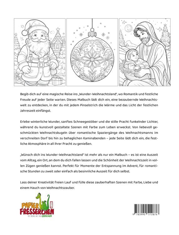 Produktbild: W&uuml;nsch dich ins Wunder-Weihnachtsland ... Festliches Malbuch f&uuml;r Erwachsene