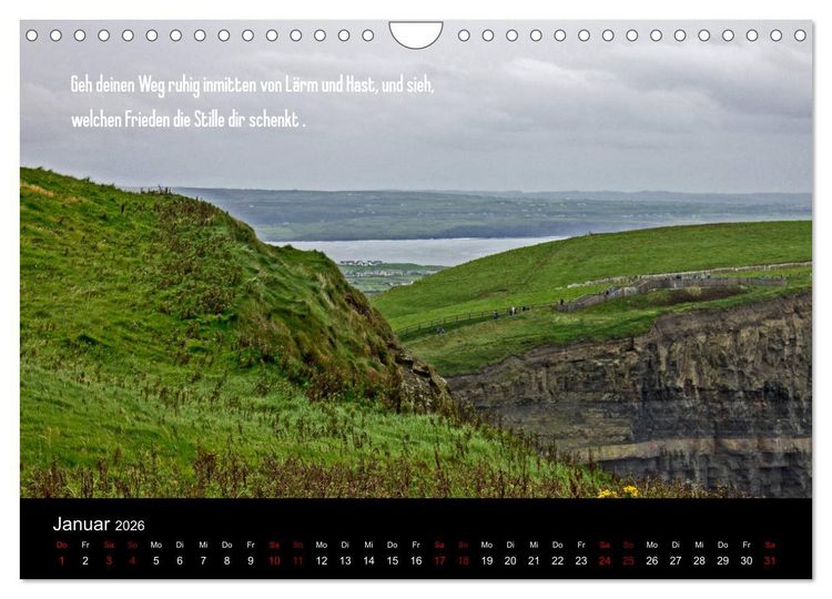 Produktbild: Irland - Irische Segensw&uuml;nsche (Wandkalender 2026 DIN A4 quer), CALVENDO Monatskalender