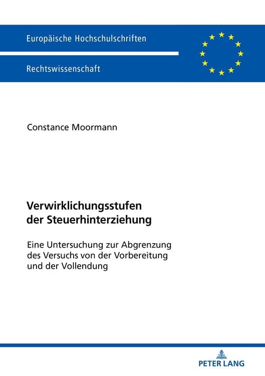 Produktbild: Verwirklichungsstufen der Steuerhinterziehung