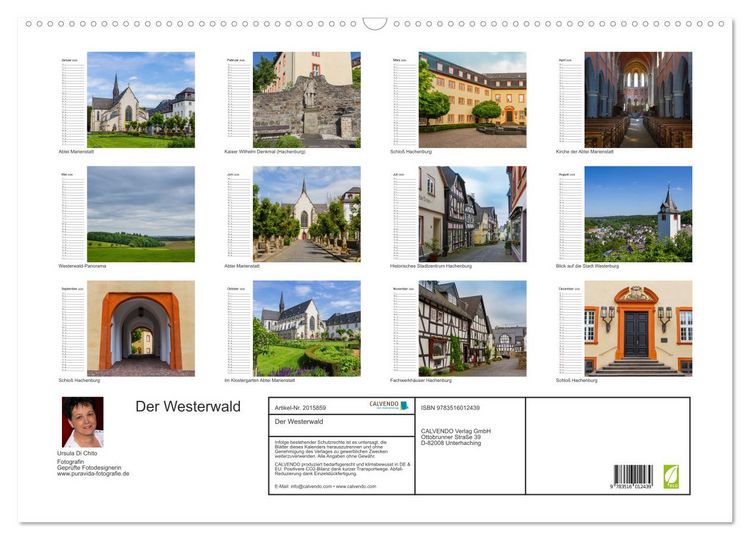 Produktbild: Der Westerwald (Wandkalender 2026 DIN A2 quer), CALVENDO Monatskalender