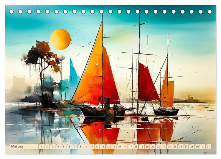 Produktbild: Segeln, der Traum beginnt (Tischkalender 2026 DIN A5 quer), CALVENDO Monatskalender