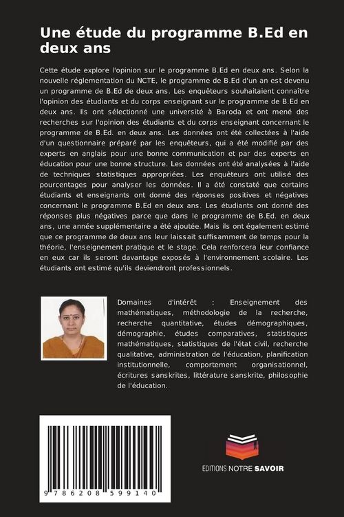 Produktbild: Une &eacute;tude du programme B.Ed en deux ans