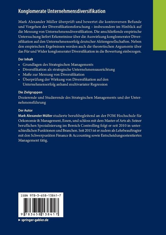 Produktbild: Konglomerate Unternehmensdiversifikation