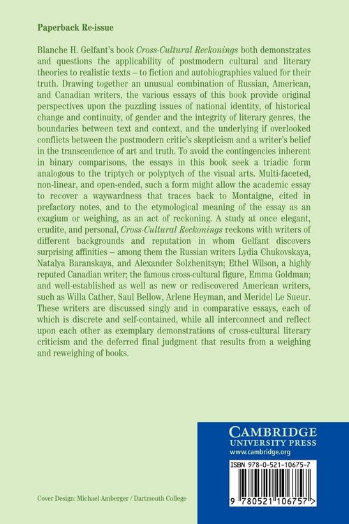 Produktbild: Cross-Cultural Reckonings