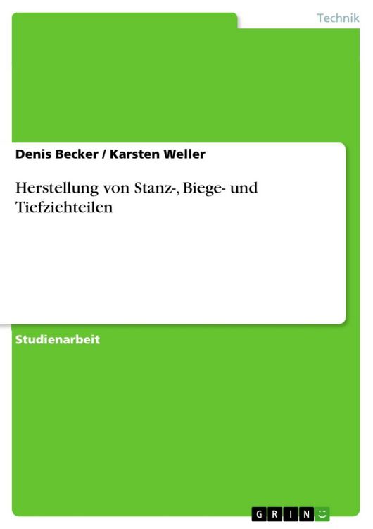 Produktbild: Herstellung von Stanz-, Biege- und Tiefziehteilen