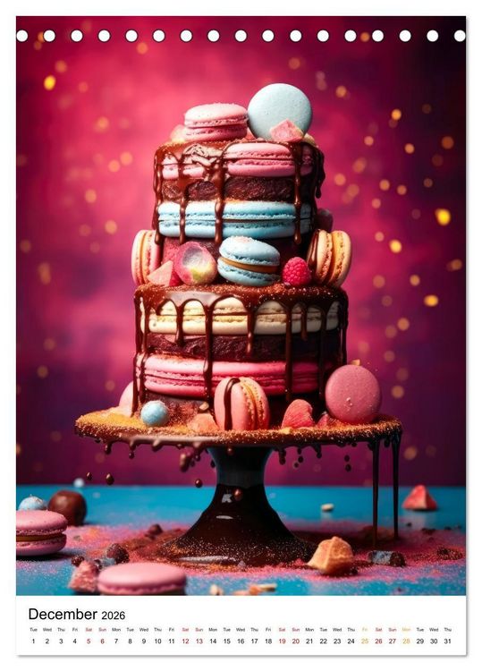 Produktbild: Yummy Bakes (Desk Calendar 2026 DIN A5 portrait), CALVENDO 12 Month DeskCalendar
