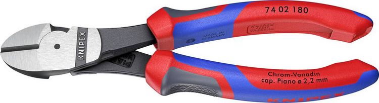 Produktbild: Knipex 74 02 180 Werkstatt Kraft-Seitenschneider mit Facette 180 mm