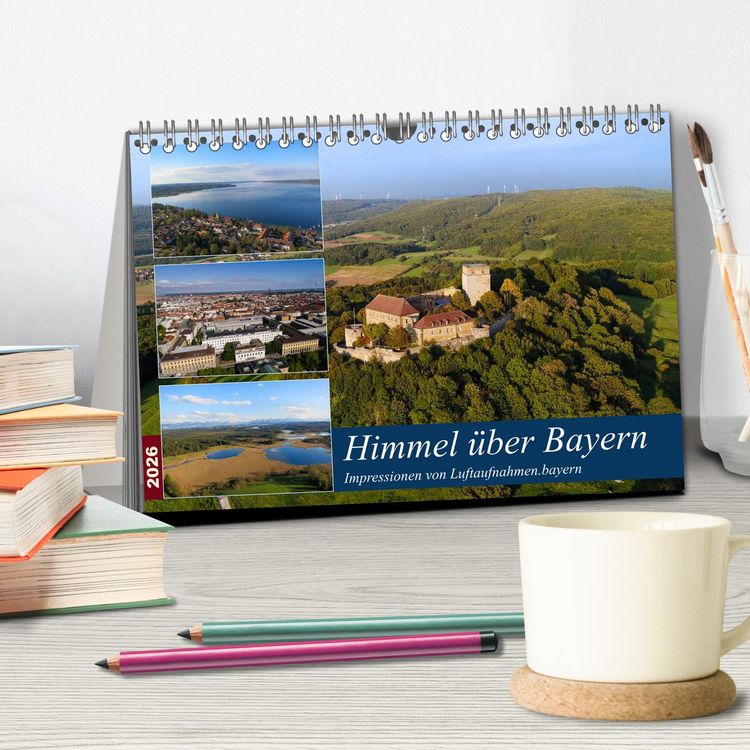Produktbild: Himmel &uuml;ber Bayern (Tischkalender 2026 DIN A5 quer), CALVENDO Monatskalender
