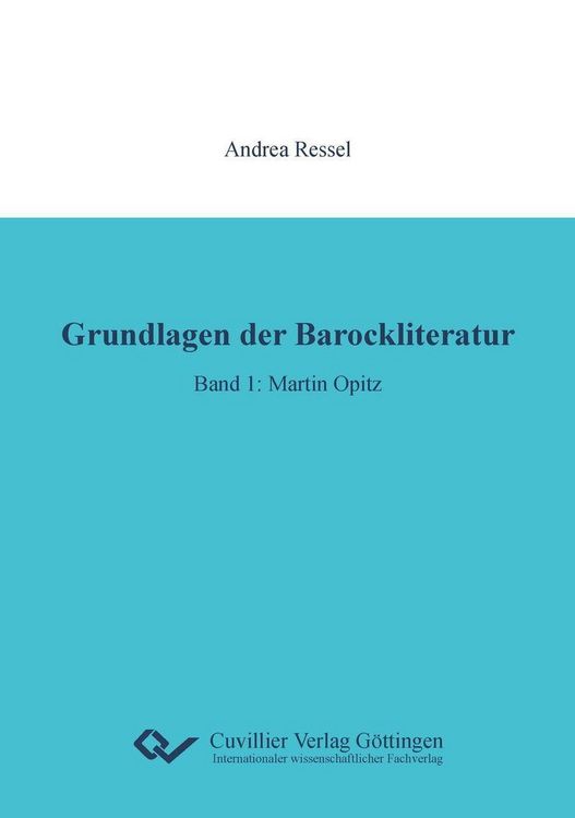 Produktbild: Grundlagen der Barockliteratur