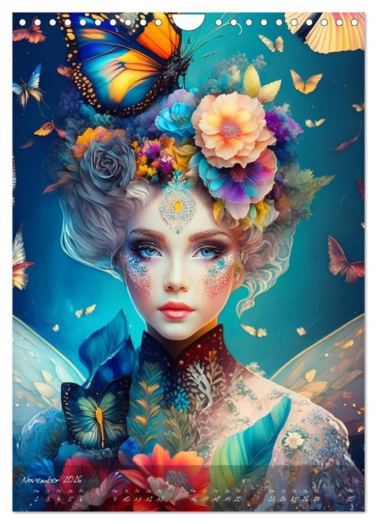 Produktbild: Mystische Frauen - G&ouml;ttinnen der Metamorphose (Wandkalender 2026 DIN A4 hoch), CALVENDO Monatskalender