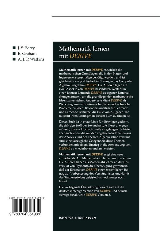 Produktbild: Mathematik lernen mit DERIVE