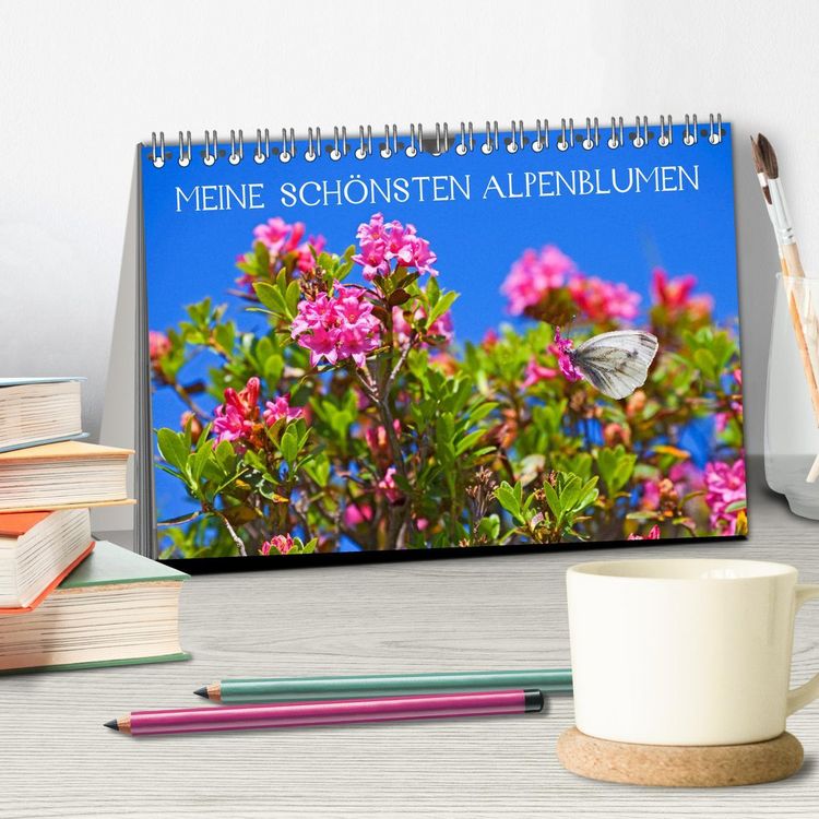 Produktbild: Meine sch&ouml;nsten Alpenblumen (Tischkalender 2026 DIN A5 quer), CALVENDO Monatskalender