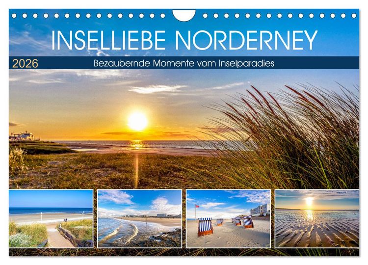 Produktbild: INSELLIEBE NORDERNEY (Wandkalender 2026 DIN A4 quer), CALVENDO Monatskalender