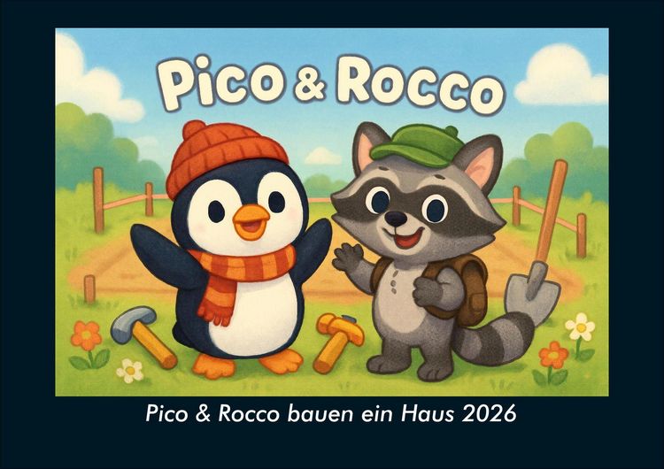 Produktbild: Pico & Rocco bauen ein Haus 2026 Fotokalender DIN A4