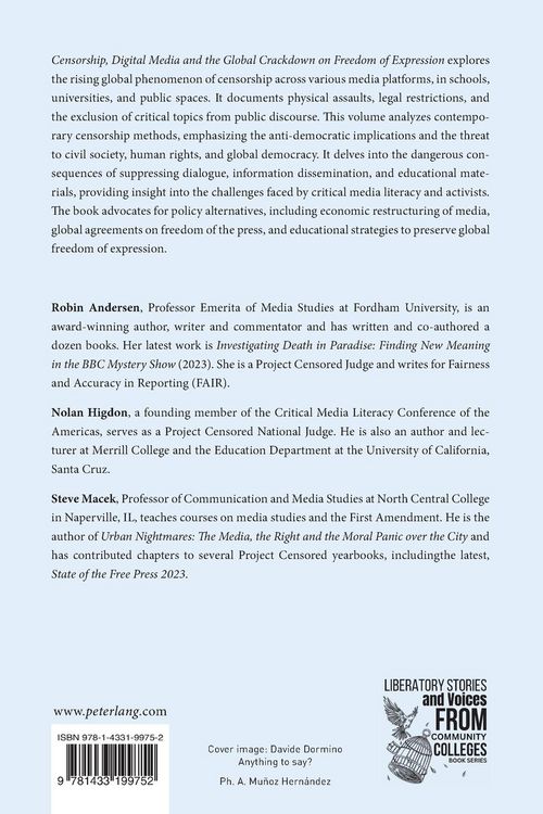 Produktbild: Censorship, Digital Media, and the Global Crackdown on Freedom of Expression
