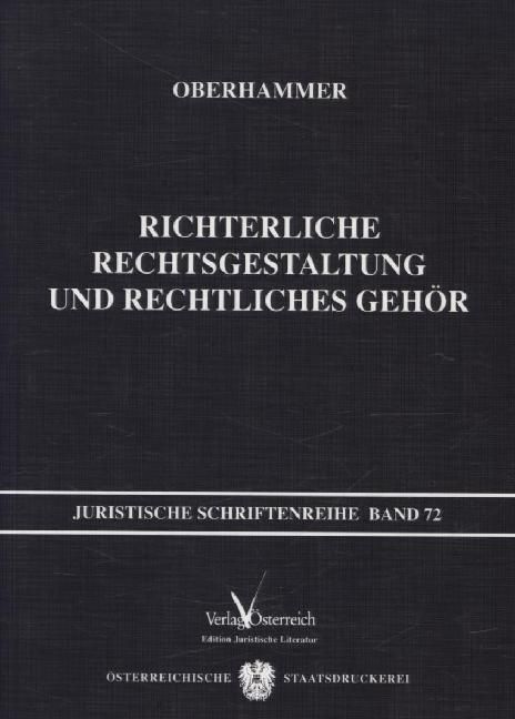 Produktbild: Richterliche Rechtsgestaltung und rechtliches Geh&ouml;r