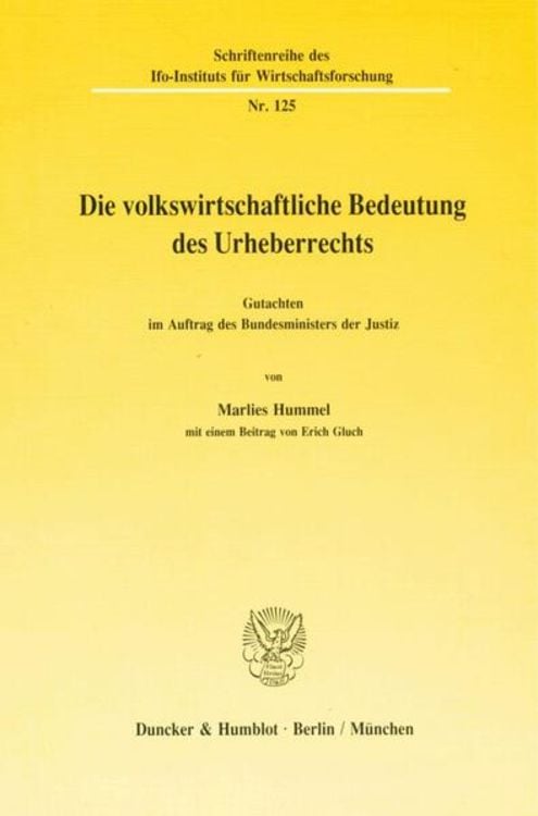 Bild vom Artikel Die volkswirtschaftliche Bedeutung des Urheberrechts. vom Autor Marlies Hummel