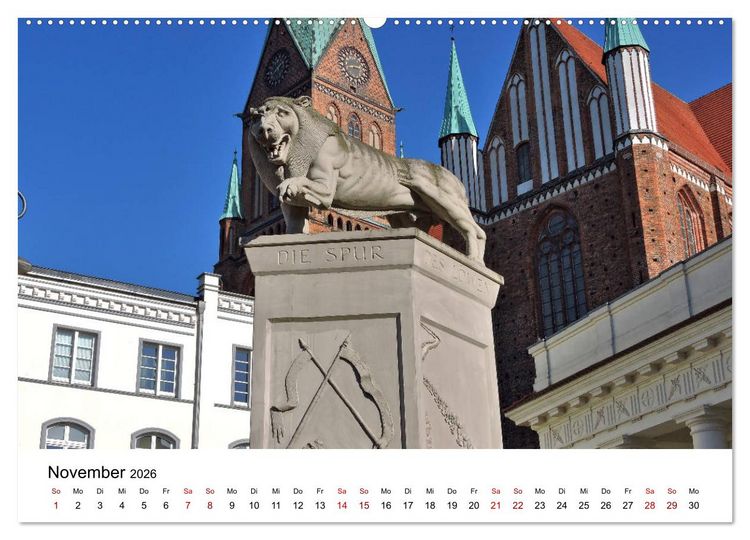 Produktbild: Schwerin - Landeshauptstadt von Mecklenburg-Vorpommern (Wandkalender 2026 DIN A2 quer), CALVENDO Monatskalender