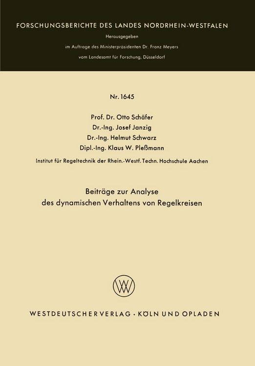Produktbild: Beitr&auml;ge zur Analyse des dynamischen Verhaltens von Regelkreisen