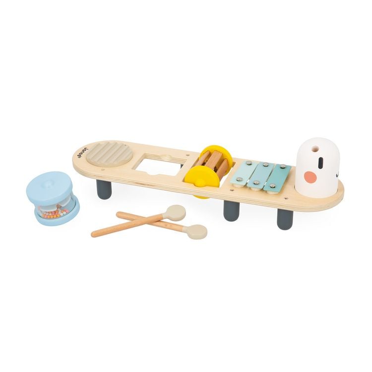 Produktbild: Musikspielzeug Raupe mit 5 Instrumenten &ndash; Holz-Aktivit&auml;tsspiel ab 18 Monaten