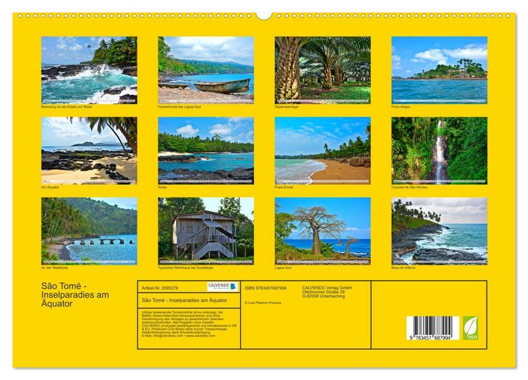 Produktbild: S&atilde;o Tom&eacute; - Inselparadies am &Auml;quator (hochwertiger Premium Wandkalender 2026 DIN A2 quer), Kunstdruck in Hochglanz
