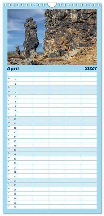 Produktbild: Familienplaner 2027 - Sagenumwobener Harz mit 5 Spalten (Wandkalender, 21 x 45 cm) CALVENDO