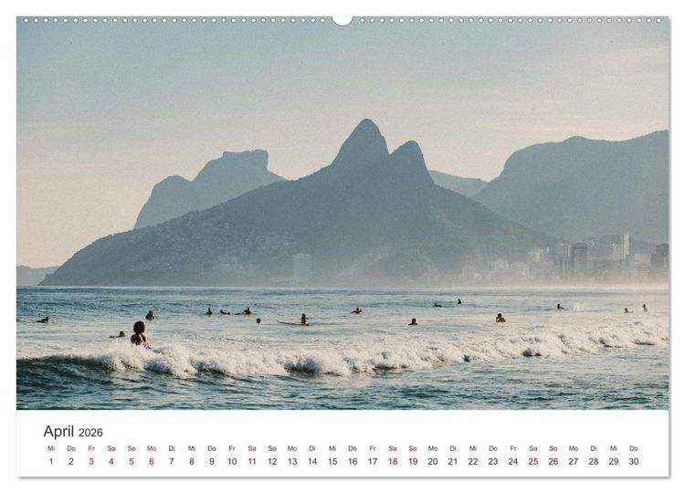 Produktbild: Rio de Janeiro - Am Fu&szlig;e des Corcovados. (hochwertiger Premium Wandkalender 2026 DIN A2 quer), Kunstdruck in Hochglanz