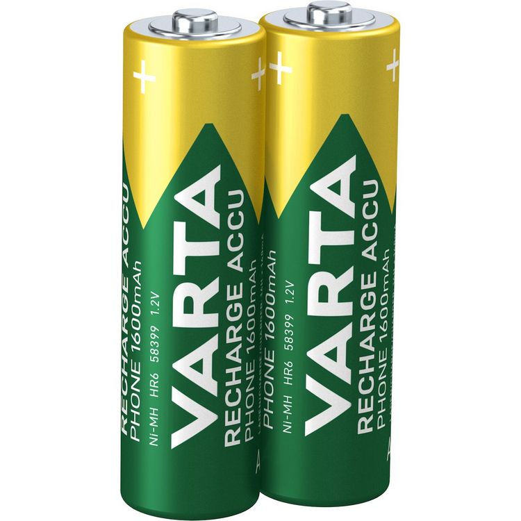 Produktbild: Varta Batterien RECHARGE ACCU Phone AA 1600mAh 2 St&uuml;ck