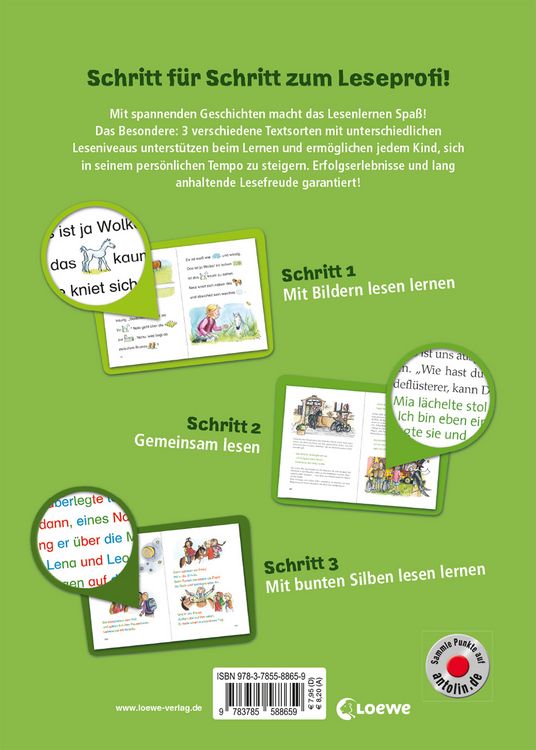 Produktbild: Lesenlernen in 3 Schritten - Die sch&ouml;nsten Ponygeschichten