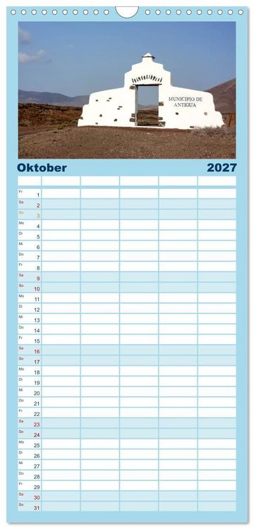 Produktbild: Familienplaner 2027 - Fuerteventura mit 5 Spalten (Wandkalender, 21 x 45 cm) CALVENDO